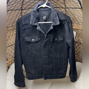 Black Ripped Jean Jacket